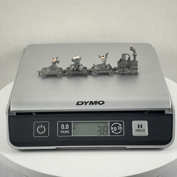 Rare Vintage 70s MSR 4pc Miniature Pewter Christmas FREEDOM TRAIN -Bear Unicorn - Picture 10 of 10